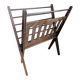 Vintage wooden magazine rack with Scandinavian design