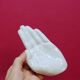 Empty White Porcelain Pocket in the Shape of a Vintage Hand