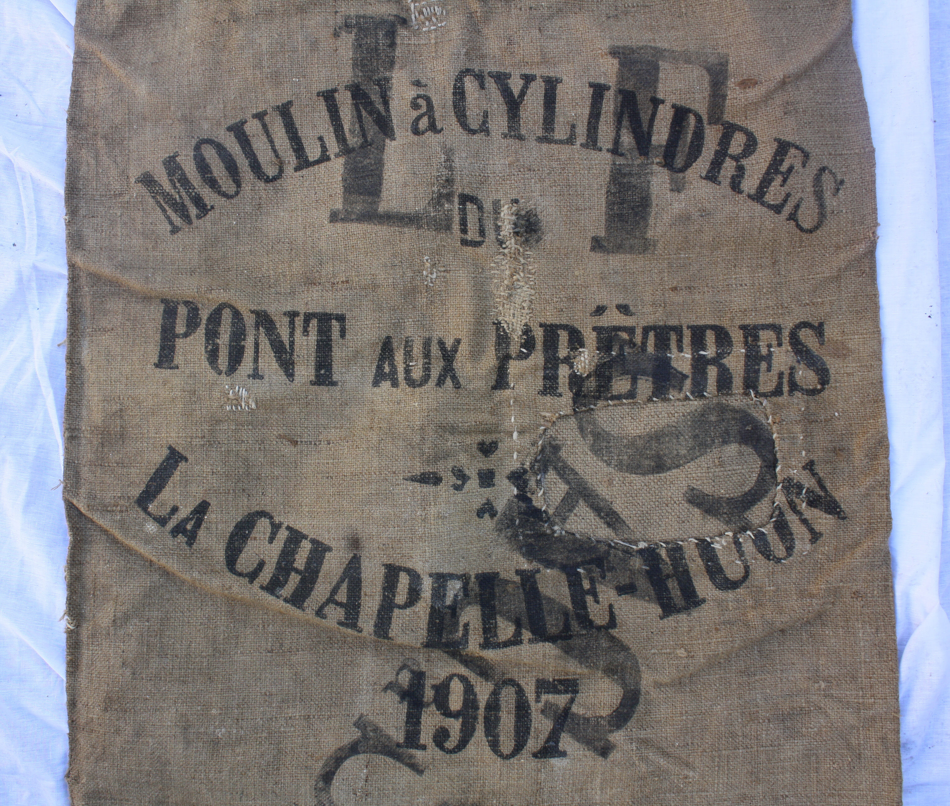 Former jute canvas bridge in 1907 priests bag