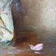 Large painting by Victor Zolnierowicz, peonies, oil on canvas, frame year