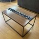 Walnut straw coffee table