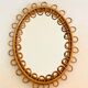 Medium size rattan mirror, Italy 60s
