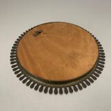 Miroir mural en laiton par Vereinigte Werkstätten, 1950