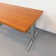 Vintage walnut and chrome metal desk from the 1970s.