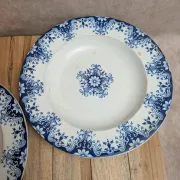 Set of 2 deep plates in ironstone Jules Vieillard Bordeaux – Rouen