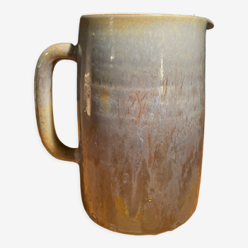 Large pitcher, pot, carafe, blue glazed ceramic pitcher