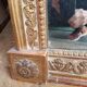 Miroir dore et rechampi en gris d'epoque louis xvi