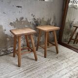 Pair of beech stools