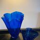 Duo of handkerchief vases in glass paste 70s-80s