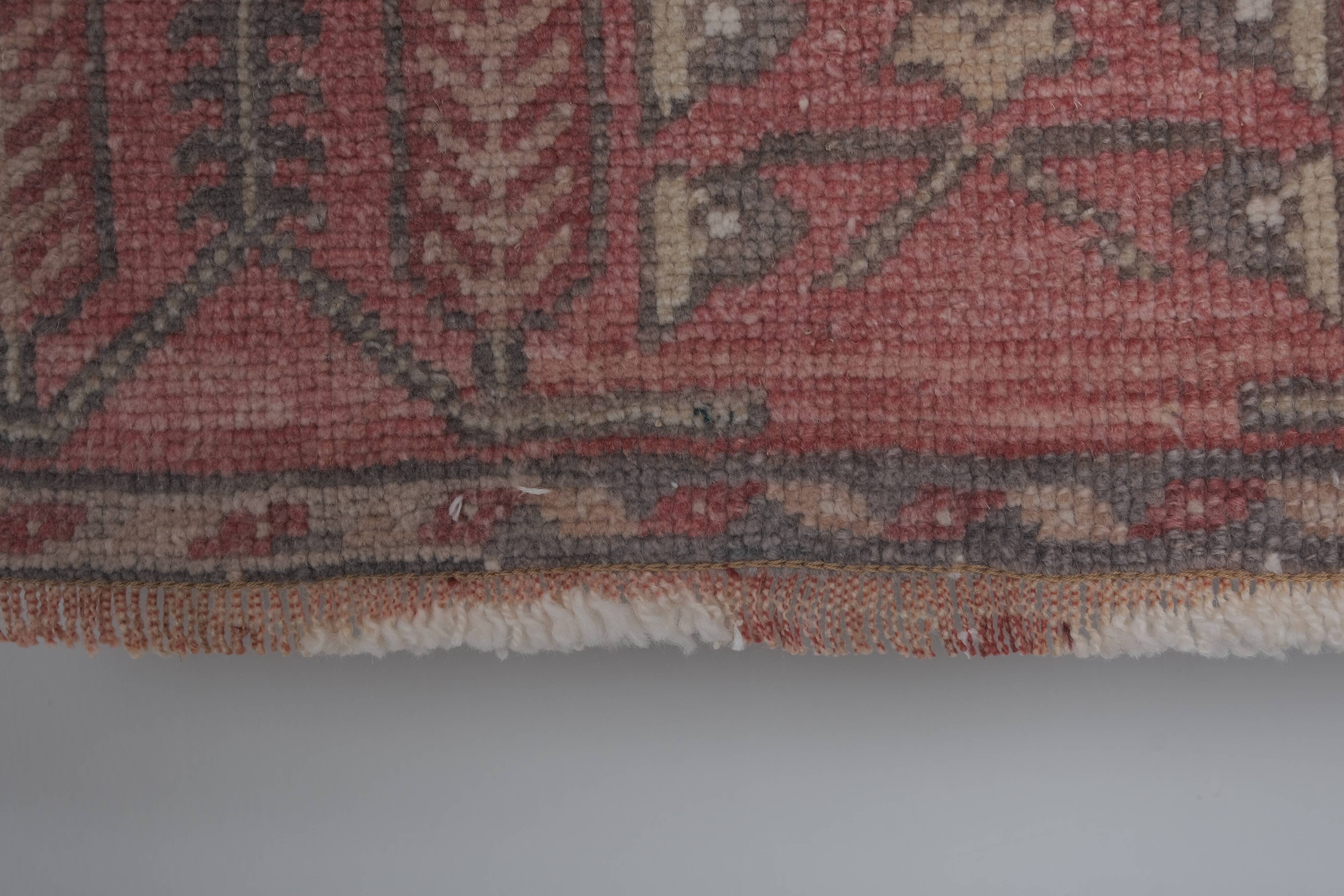 1970s Distressed Tree of Life Pattern Turkish Karapinar Rug 2'6'' x 6'7''