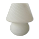 Mushroom lamp in white opaline, Murano, 80s