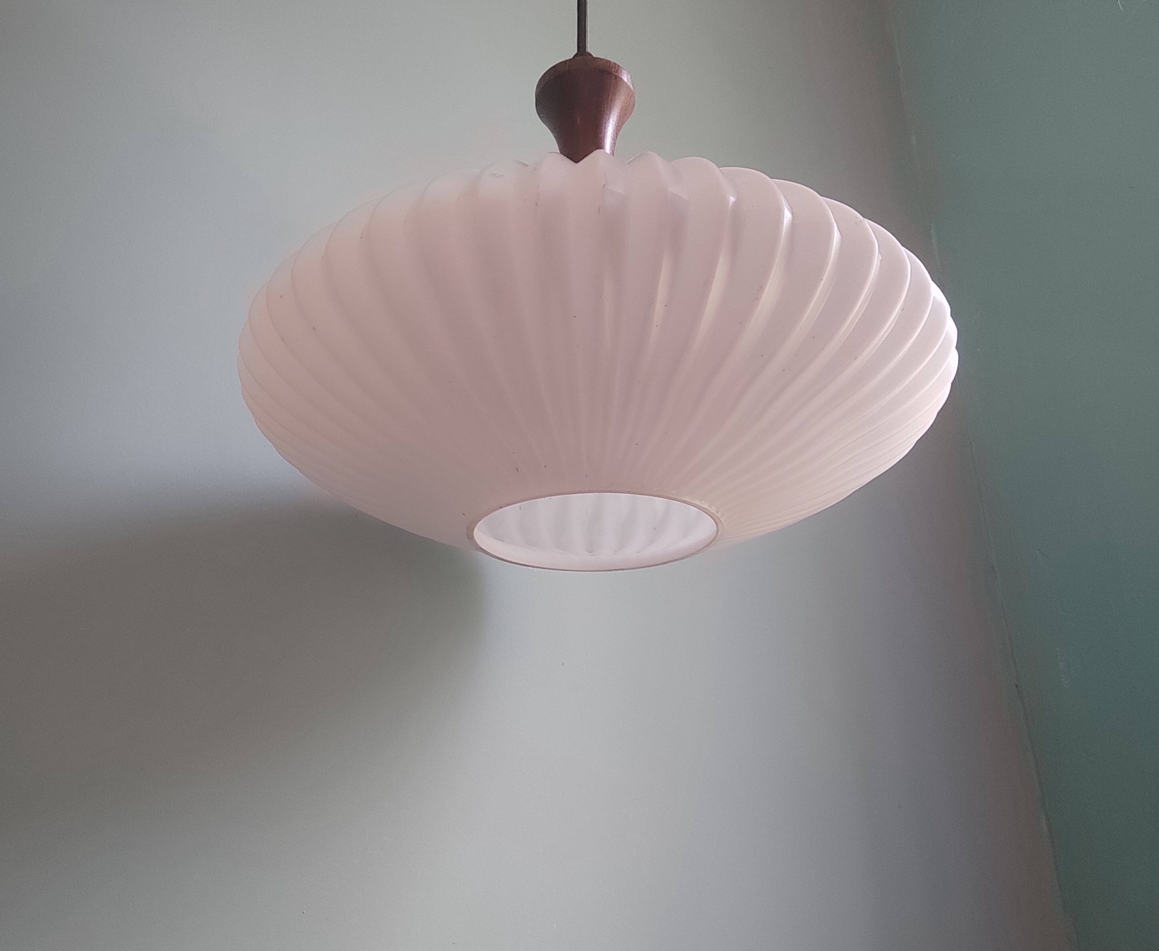 Opaline 50s pendant lamp