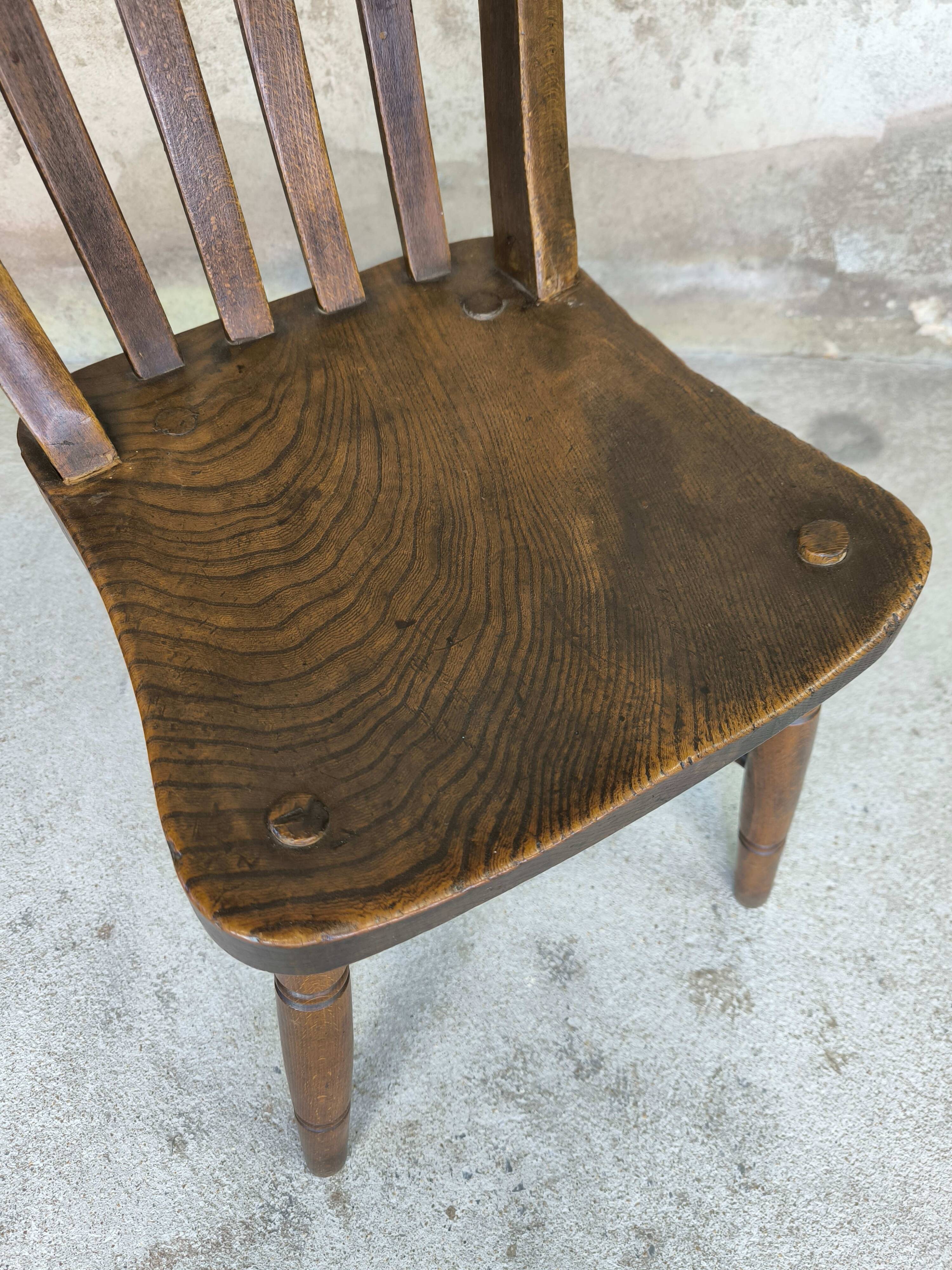 Vintage English wooden chair from 1917