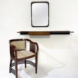 Mid-Century Modern Wall Console with Mirror, Italy, 1960s