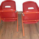 Pair of vintage red chairs