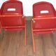 Paire de chaises vintage rouges