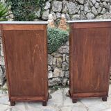 Pair of empire style mahogany bibuses