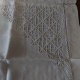 Old linen pillowcase late days closing buttons 75 X 75 cm