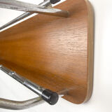 Retro coat rack with chrome and teak