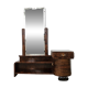 Art Decò dressing table in walnut root with mirror