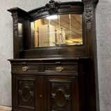 Blackened wooden sacristy sideboard from the Napoleon III period, circa 1850