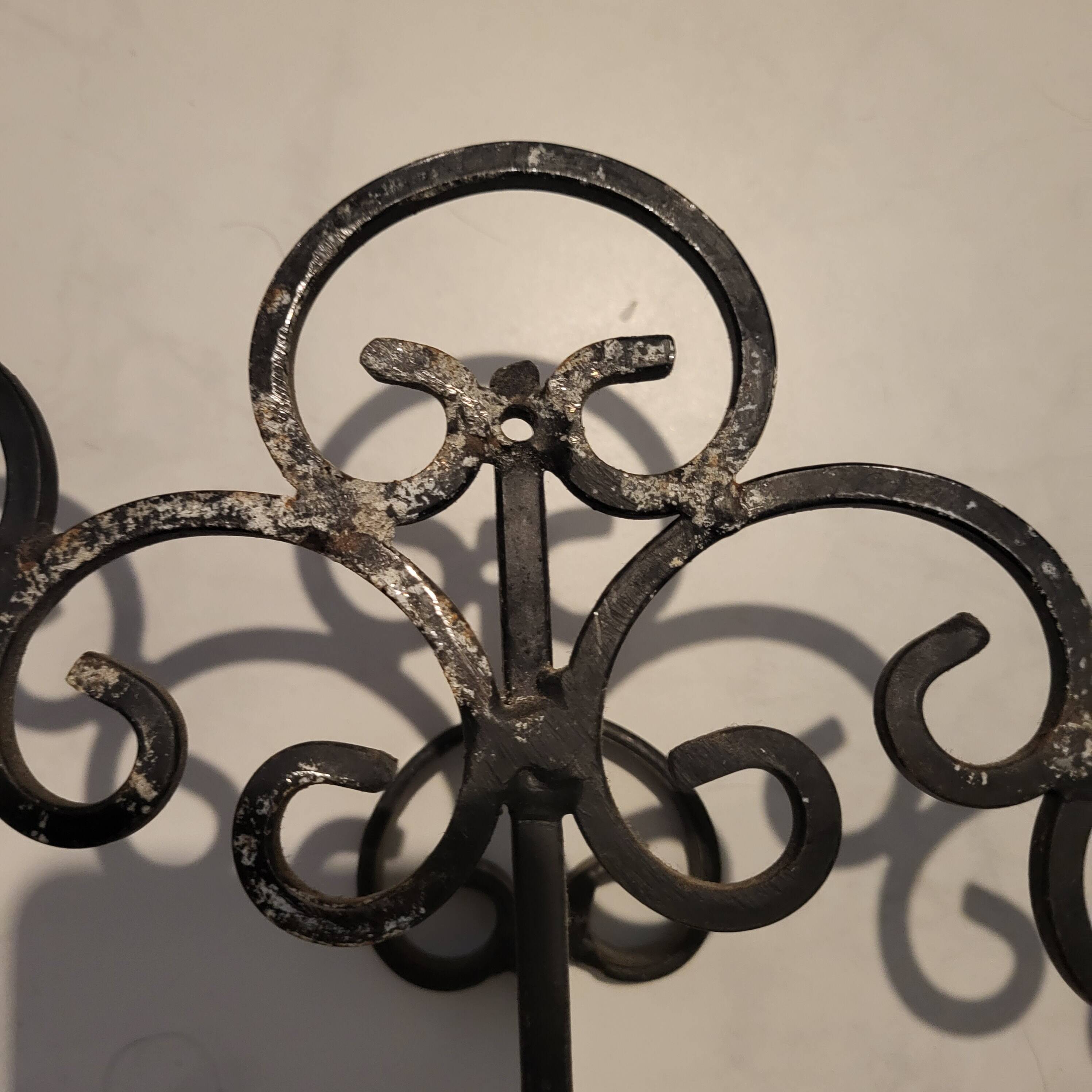 Decorative wrought iron wall hook