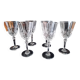 6 RCR crystal wine glasses