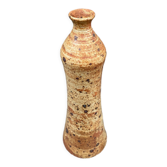 Bottle in stoneware Tiffauges Glazed earth XXth