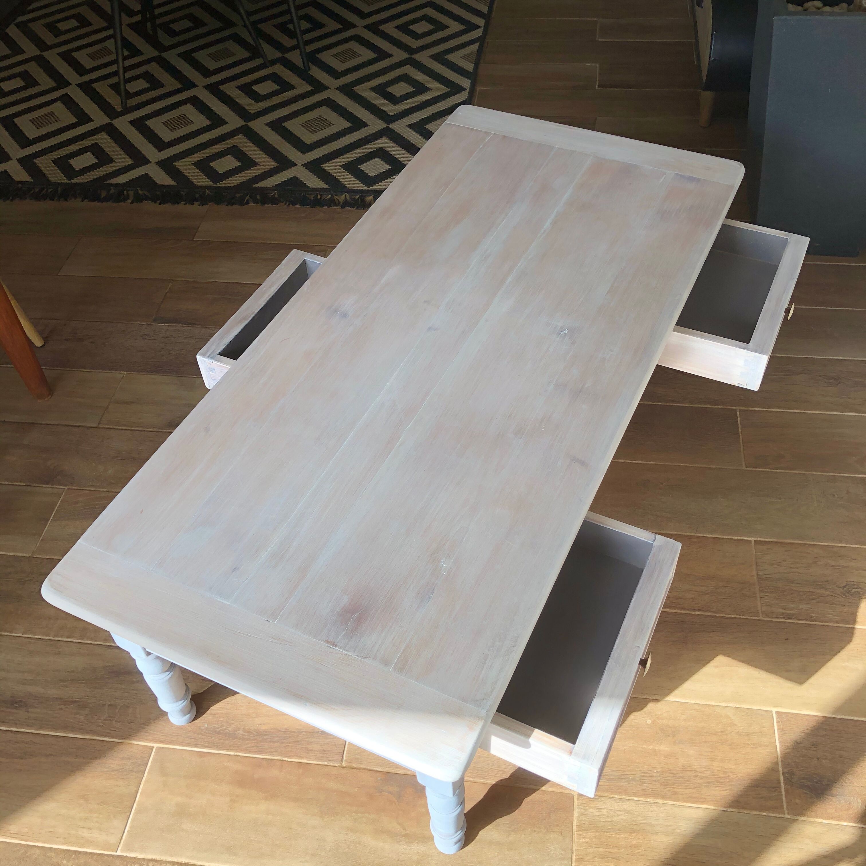 Table basse esprit shabby