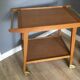 Mid-Century Bar Cart / Serving Trolley — Solid Wood, 1960s