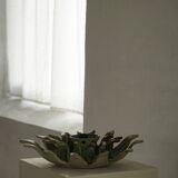 Mid-20th century ceramic sun wall lamp or decorative wall sculpture, 1960s.