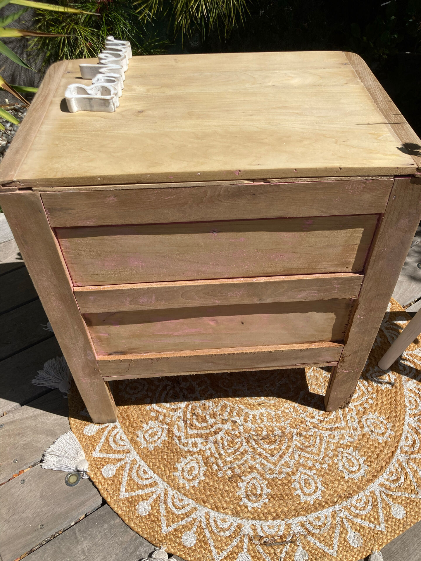 Parisian buffet (jam cupboard) in raw beech / drawer.