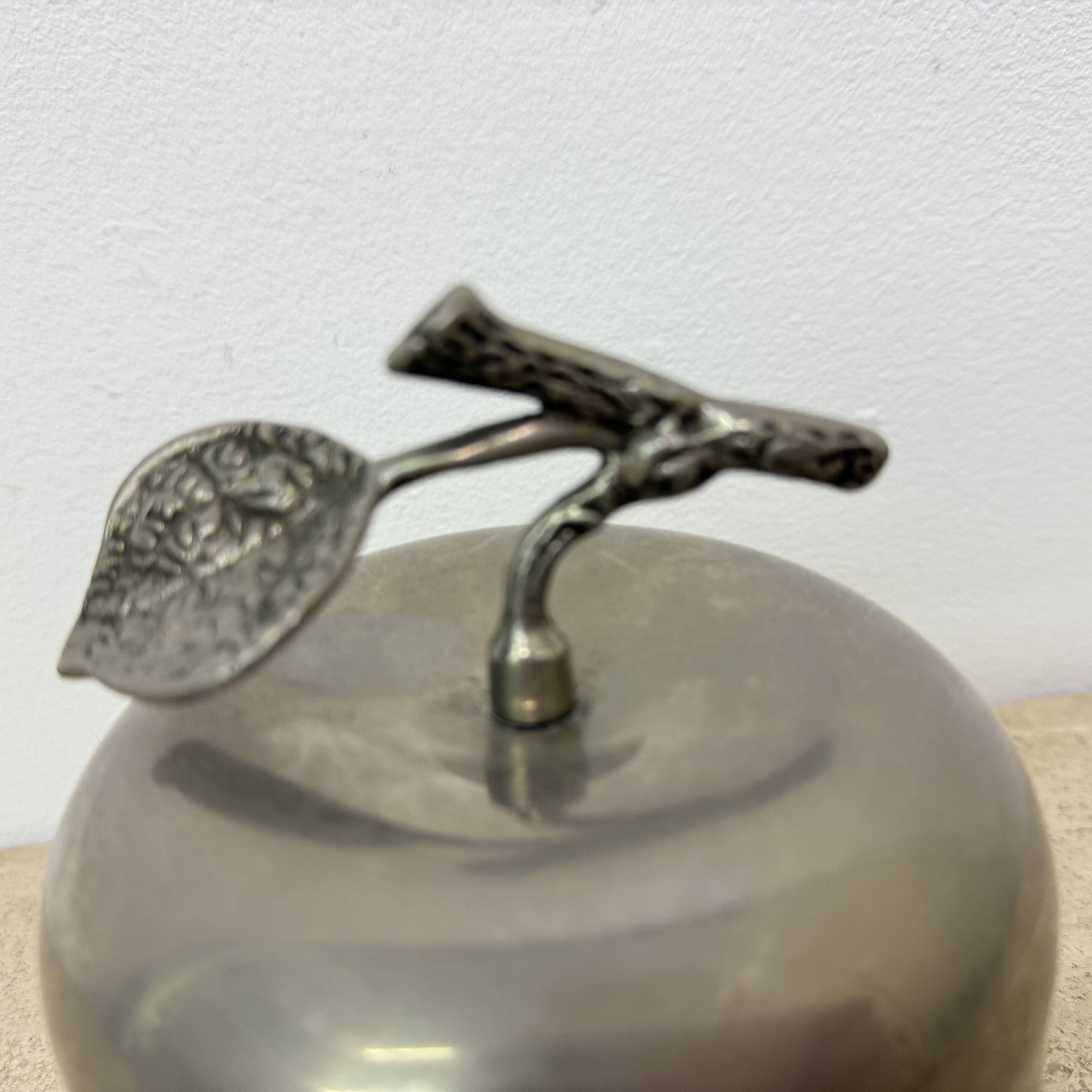 Vintage apple shaped trinket box , 1970s