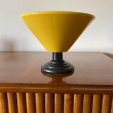 Yellow Conic Vase, postmodern, Italy 1980s