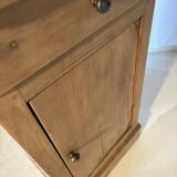 Bedside table or small storage unit in natural wood – country style