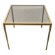 Brass and Glass Side Table in Hollywood Regency German Mid-Century Style by Vereinigte Werkstätten, 1960s