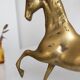 Vintage golden brass horse