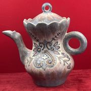Large coffee maker H 25 cm - Quimper porcelain ceramic signed P. Fouillen.