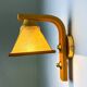 Pair of Italian "Cocoon" wall lights, resin and pine wood, circa 1970s