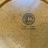 Set of 4 plates in grés Chantilly France Decor unalterable 1970