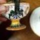 Small Cup and Saucer Majolica Fantechi Sesto Fiorentino Antique