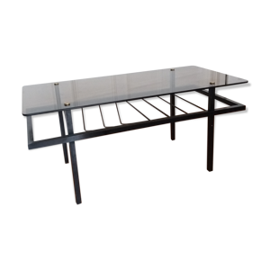 Table basse verre fumée