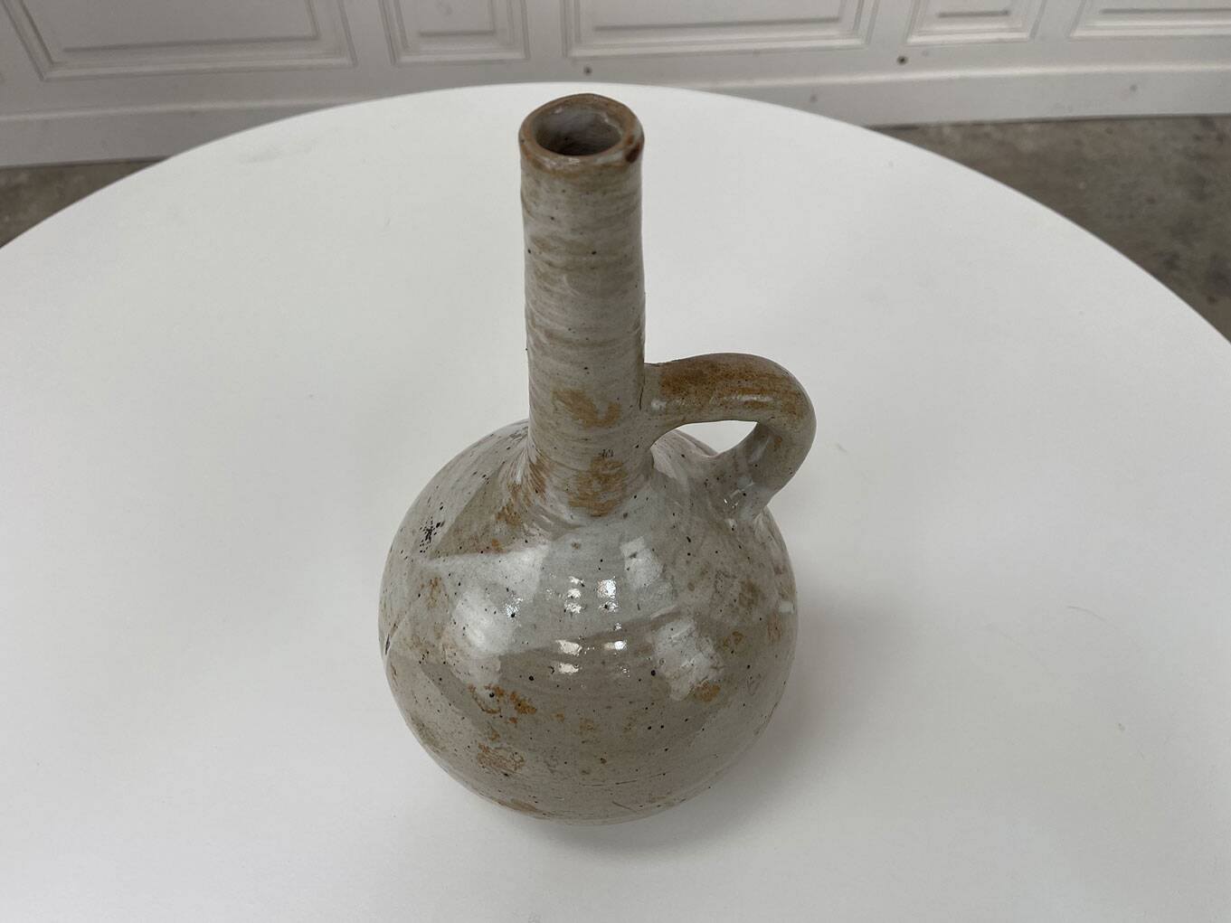 Vintage Eugène Lion stoneware vase