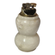 Vintage table lighter made of alabaster marble with a sculpted metal mechanism.