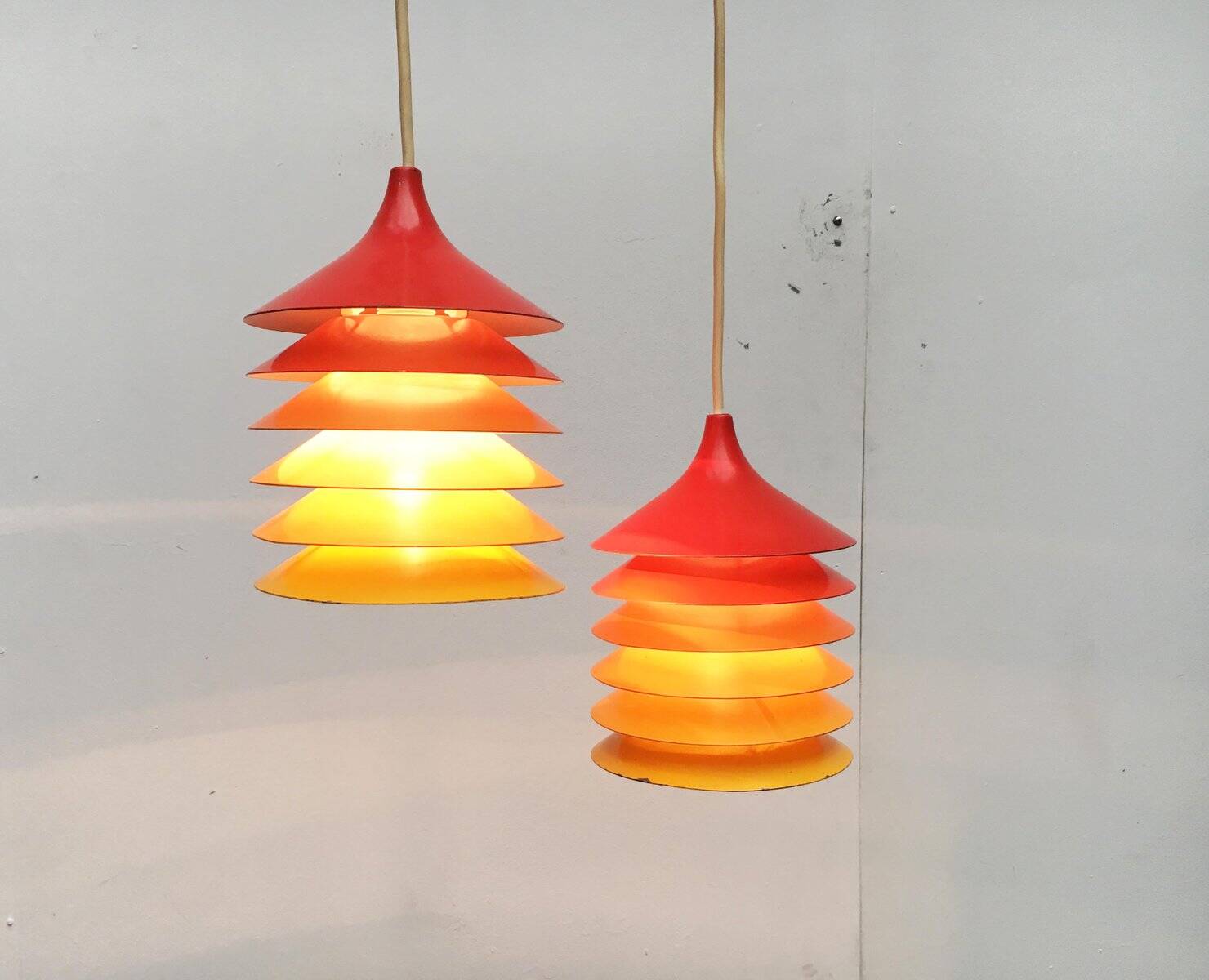 Vintage Duett pendant lamps by Bent Gantzel Boysen for Ikea, set of 2