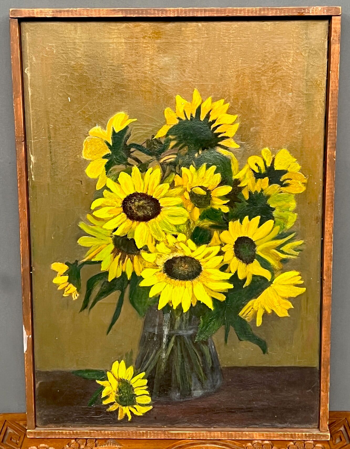 Table "Sunflower", oil on canvas