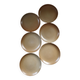 6 dessert plates Grès Village CNP