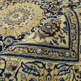 Tapis persan naïn laine & soie circa 1980