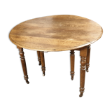 Table 6 pieds louis Philippe sur roulettes bois