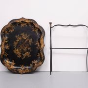 19th Century Hand painted curved Dutch Tray Table